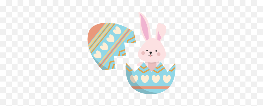 Easter Egg Bunny Blue Flat Icon Graphic By Soe Image - Easter Png,Kawaii Bunny Icon