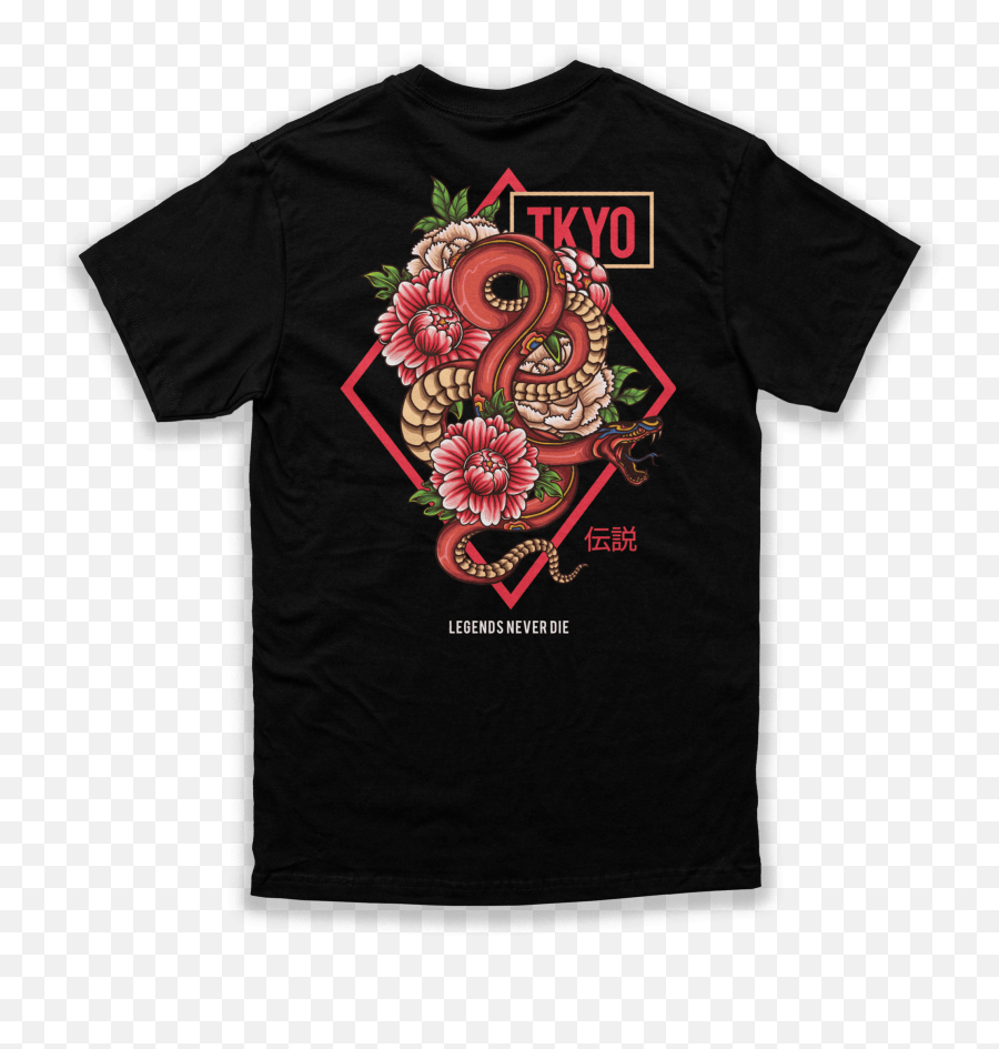Serpent Tee Tuned In Tokyo - Short Sleeve Png,Serpent Icon