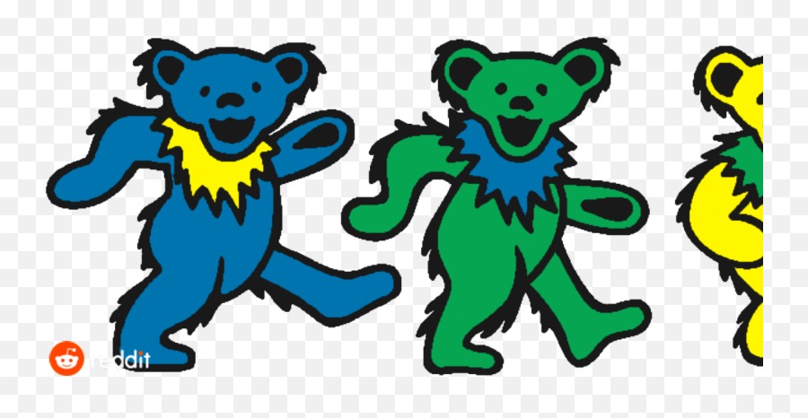 Library Of Dead Bear Png Black And - Grateful Dead Dancing Bears,Bear Png