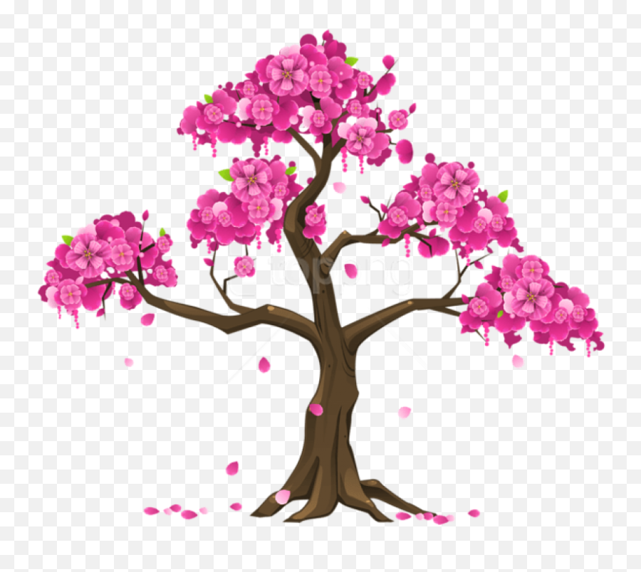 Free Png Download Pink Tree Images Background - Cherry Blossom Tree Clip Art,Free Tree Png