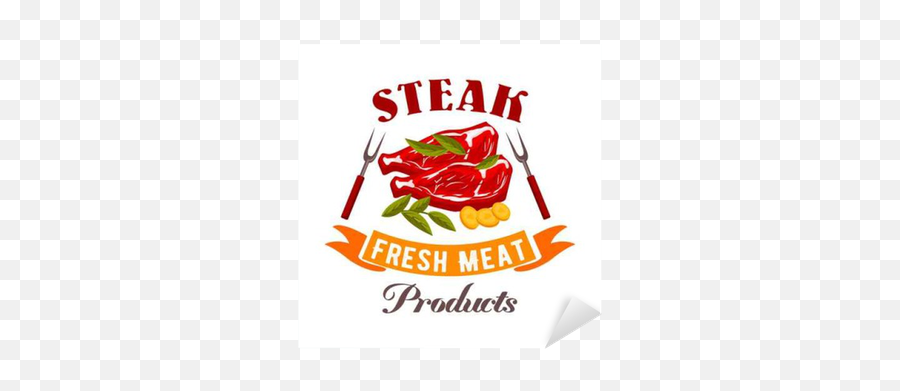 Sticker Fresh Meat Steak Vector Icon - Pixersus Meat Png,Steak Icon