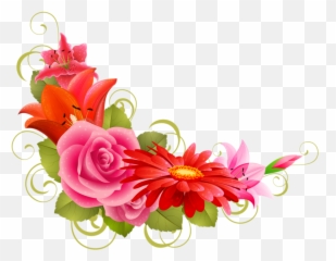 Scrapbook Dessin De Fleurs Clip Art Modèles - Wedding Corner Flower Design Png,Wedding Flowers Png