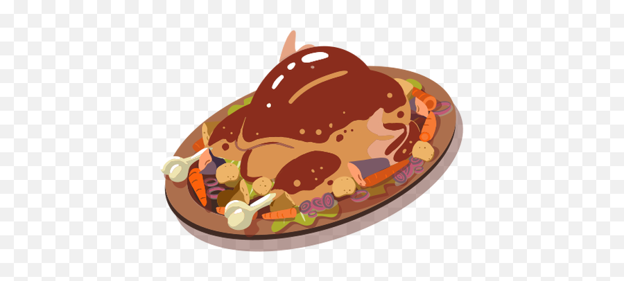 Roasted Turkey Vegetables Isometric - Transparent Png U0026 Svg Flan,Flan Png