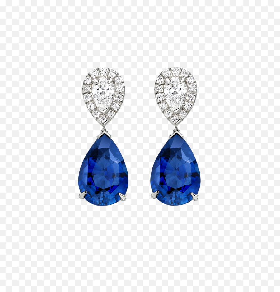 Blue Sapphire Earring Png - Earrings,Sapphire Png