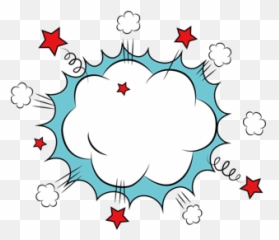 Painted Hand Border Cartoon Cloud - Bubble Png Pop Art