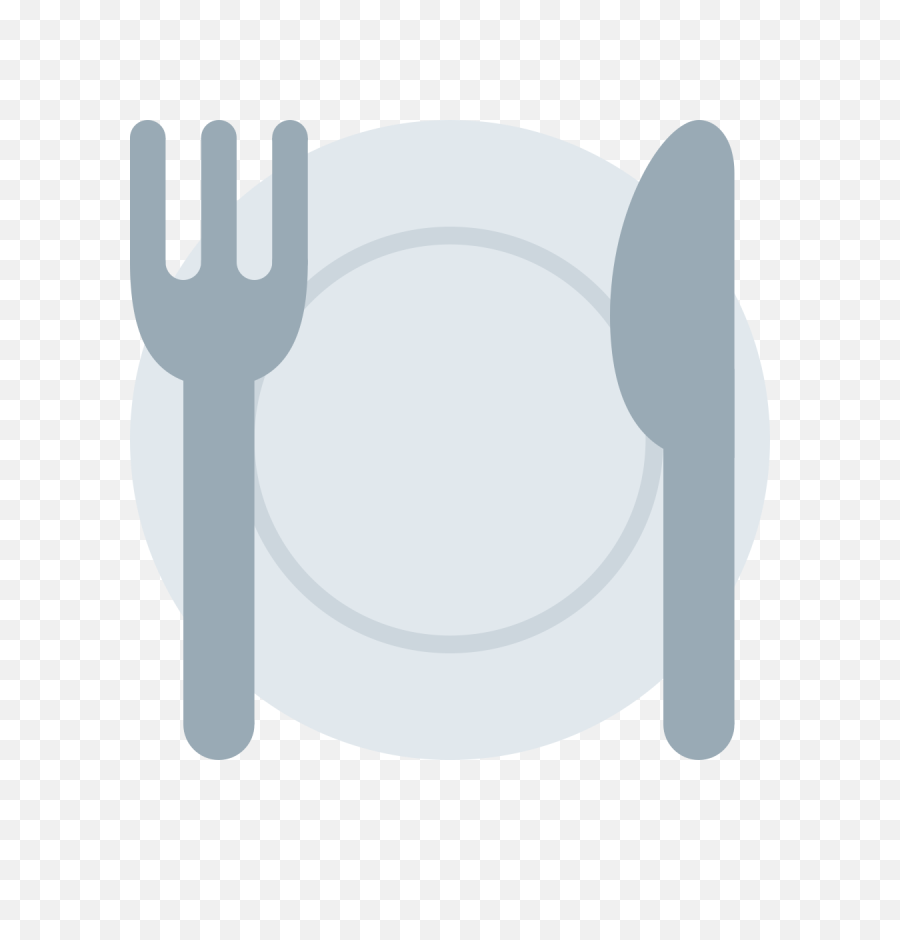 Fork And Knife With Plate Emoji - Emoji Plato De Comida Png,Knife Emoji Png