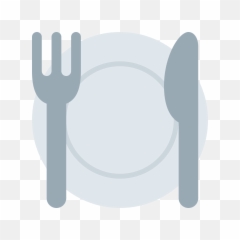 Fork And Knife With Plate Emoji - Emoji Plato De Comida Png,Knife Emoji Png