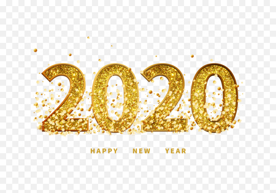 Happy New Year 2020 Text Png Hd Vector 12 Image Free - 2020 Png,Happy New Year Transparent Background