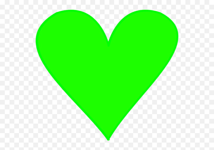Green Heart Clip Art - Vector Clip Art Online Green Heart Clipart Png,Neon Heart Png