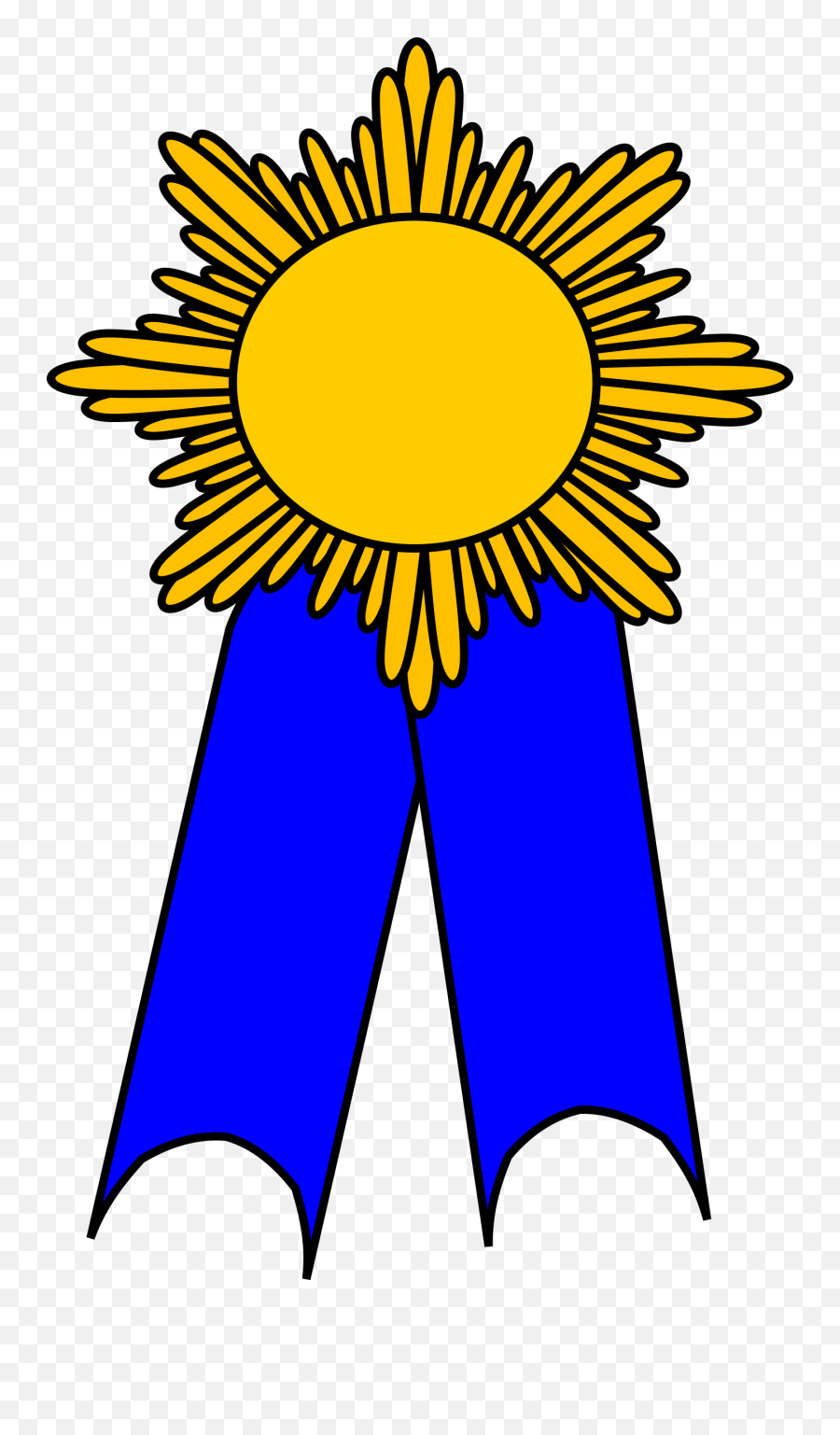 Blue And Gold Prize Ribbon Png Image - Silver Award Girl Scouts Transparent,Winner Ribbon Png