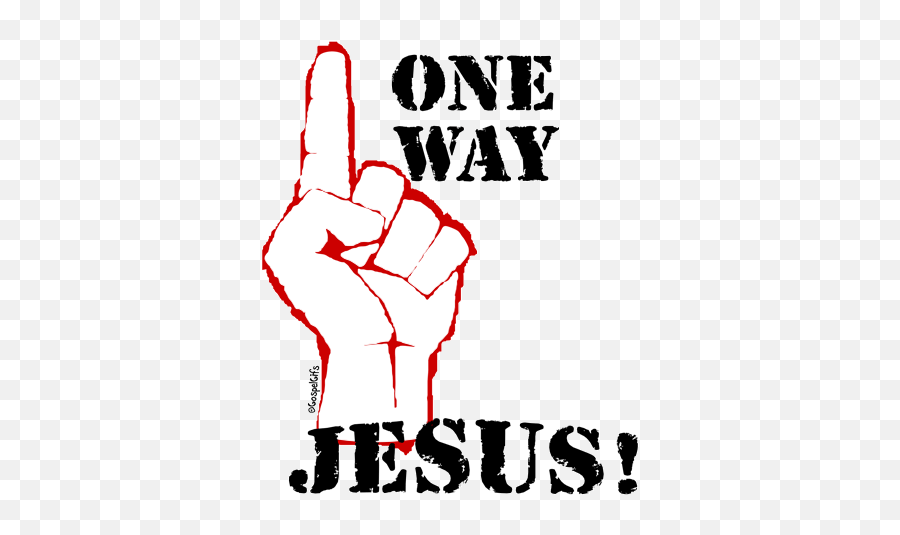 Christian Graphic One Way - Jesus Hand Pointing To Heaven One Way Jesus Movement Png,Jesus Hands Png