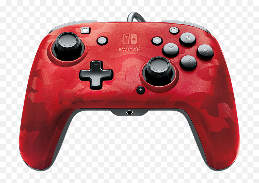 Faceoff Deluxe Audio Wired Controller - Red Camo Nintendo Switch Controller With Headphone Jack Png,Gaming Controller Png