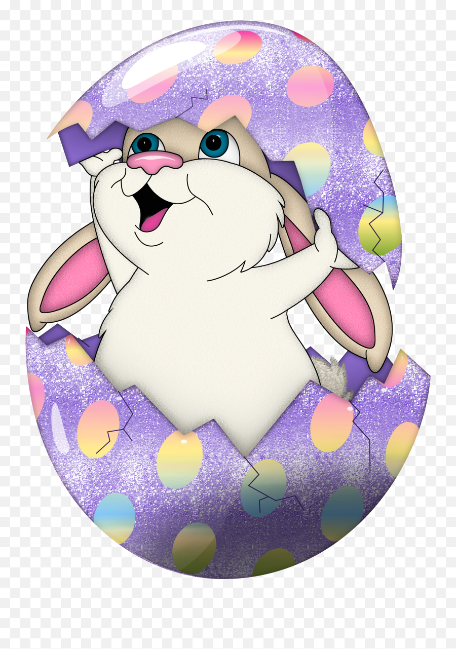 Cute Purple Easter Hunt Transparent In - Easter Bunny In Egg Png,Easter Eggs Transparent Background