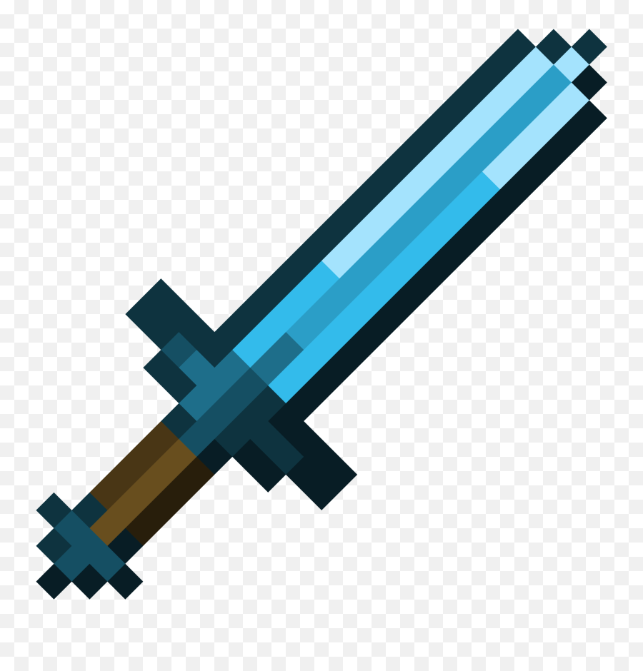 I Redid The Diamond Sword Texture But With Pixels Going - Sword Pixel Art Straignt Png,Diamond Sword Png