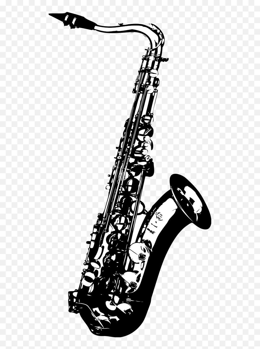 Saxophone Music Svg Vector Clip Art - Svg Tenor Saxophone Transparent Background Png,Saxophone Clipart Png