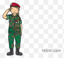 Female French Soldier Army Armed Forces Salute Ks1 Png