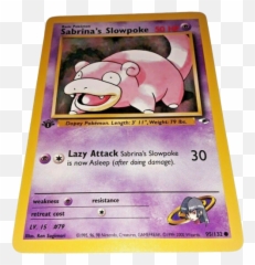 Pokemon Card - 1st Edition Sabrinau0027s Slowpoke 95132 Gym Heroes Set Nm Sabrinas Slowpoke 1st Edition Png,Slowpoke Png