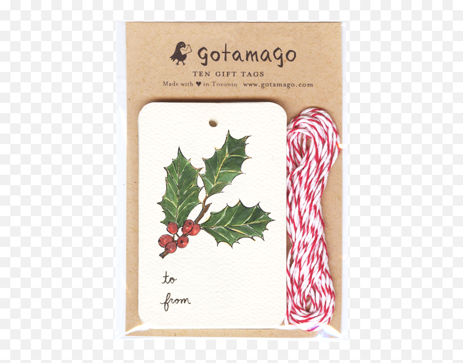 Holly Gift Tags Set Of 10 - Gift Png,Holly Leaves Png