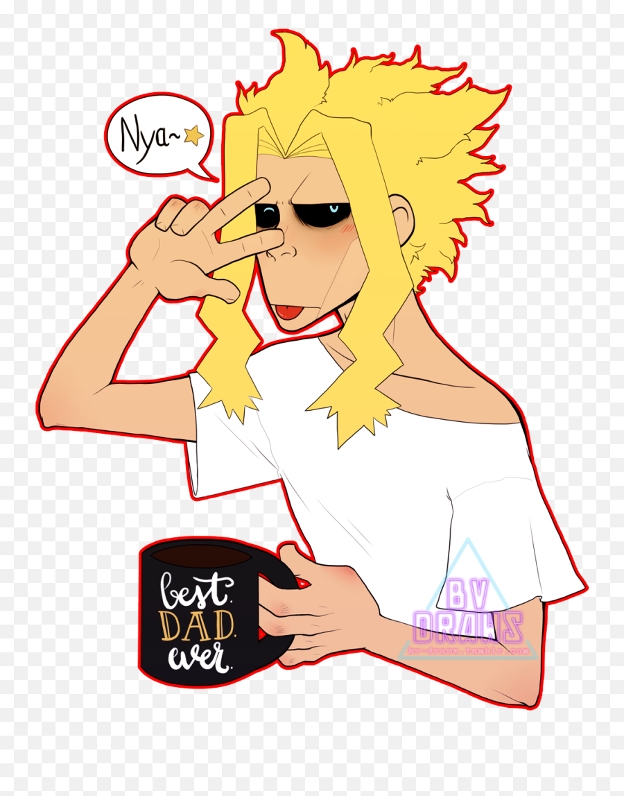Father Clipart Tired Dad Transparent Free - All Might As A Dad Png,All Might Transparent