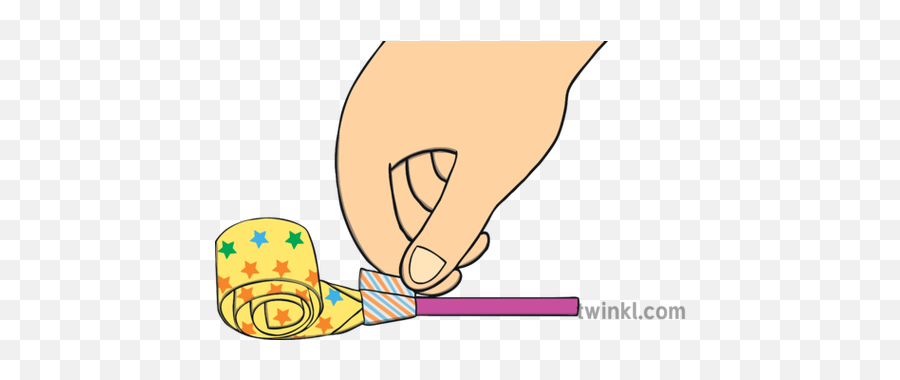 Party Blower Craft Instructions Step Seven Illustration - Twinkl Drawing Png,Party Blower Png