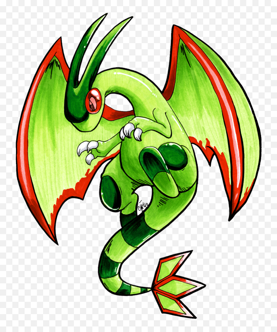 Flygon - Green Pink Dragon Pokemon Png,Flygon Png