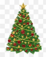 Christmas Bow - Tree Transparent HD Png Download Clipart Background