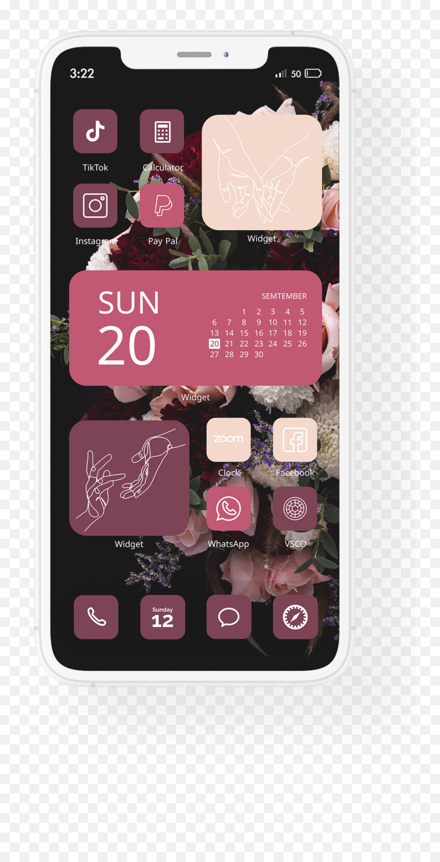 safari pink widget