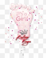 Foot Its A Girl Mini Shape Anagram - png