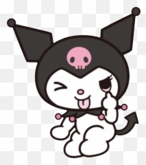 Kitty Wallpaper Goth Hello Aesthetic - Novocomtop Sanrio Kuromi png