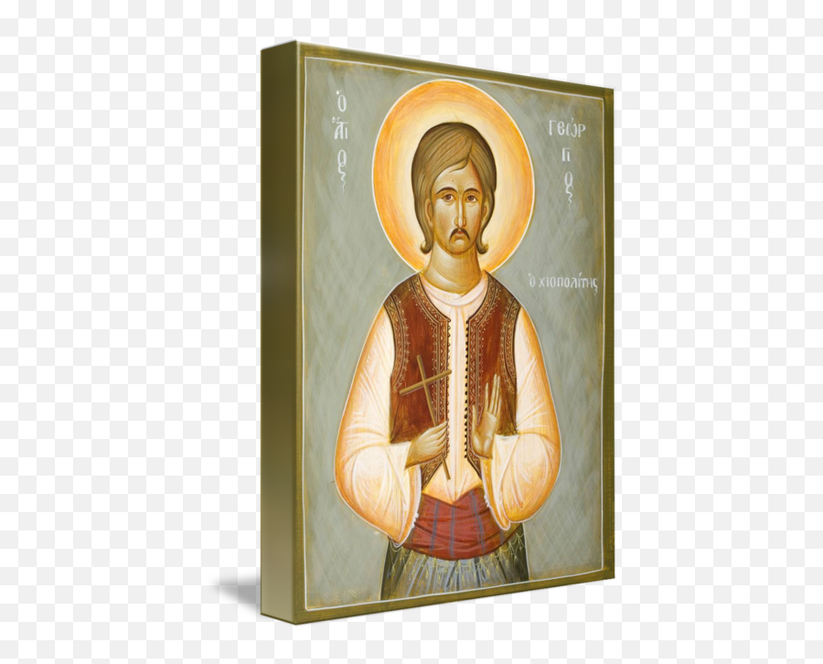 St George The New Martyr Of Chios By Julia Bridget Hayes - Religious Item Png,St. Nektarios Icon