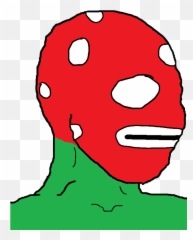 Cursed Piranha Plant Wojak - Dot png