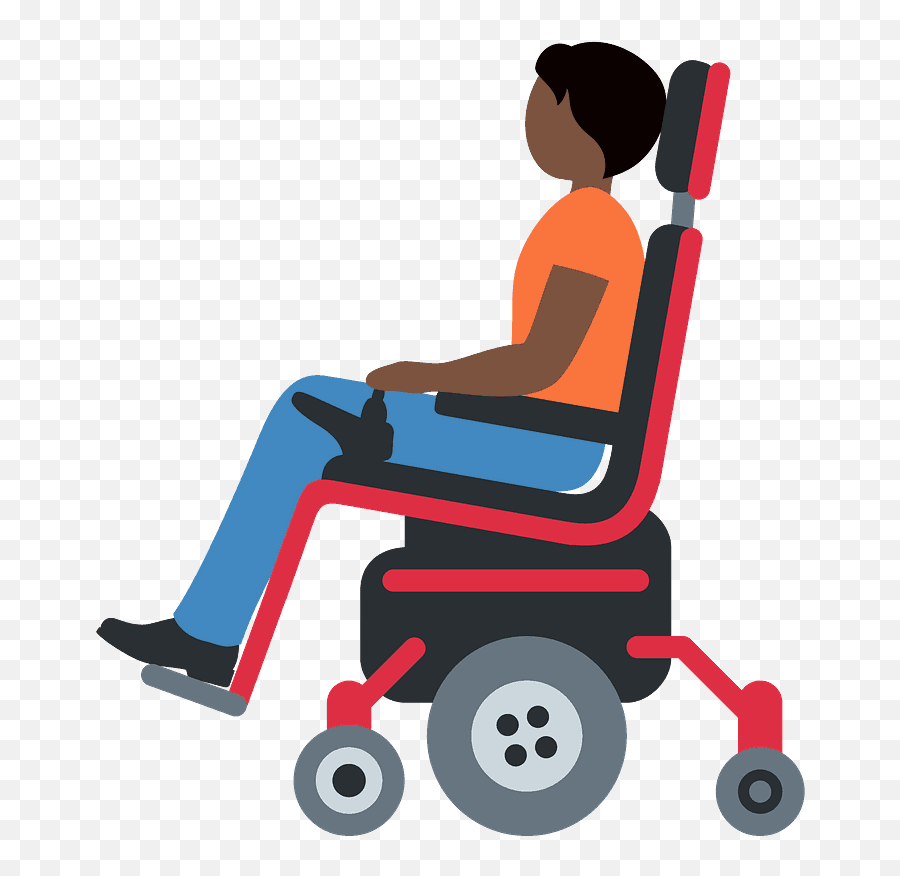 Person In Motorized Wheelchair Emoji Clipart Free Download - Man In Motorized Wheelchair Emoji Png,Wheelchair Icon Vector