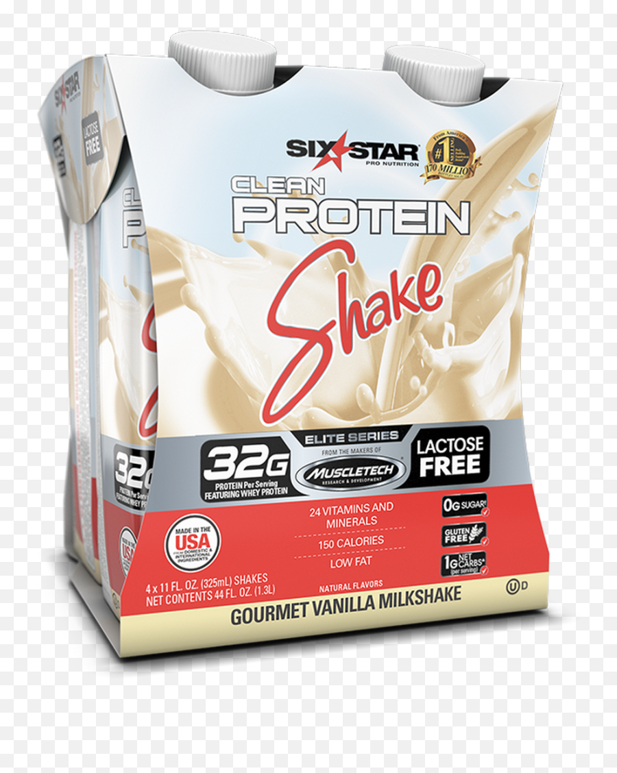 Rtd Clean Protein Shake 4x11 Oz - Six Star Vanilla Protein Drink Png,Protein Shake Icon