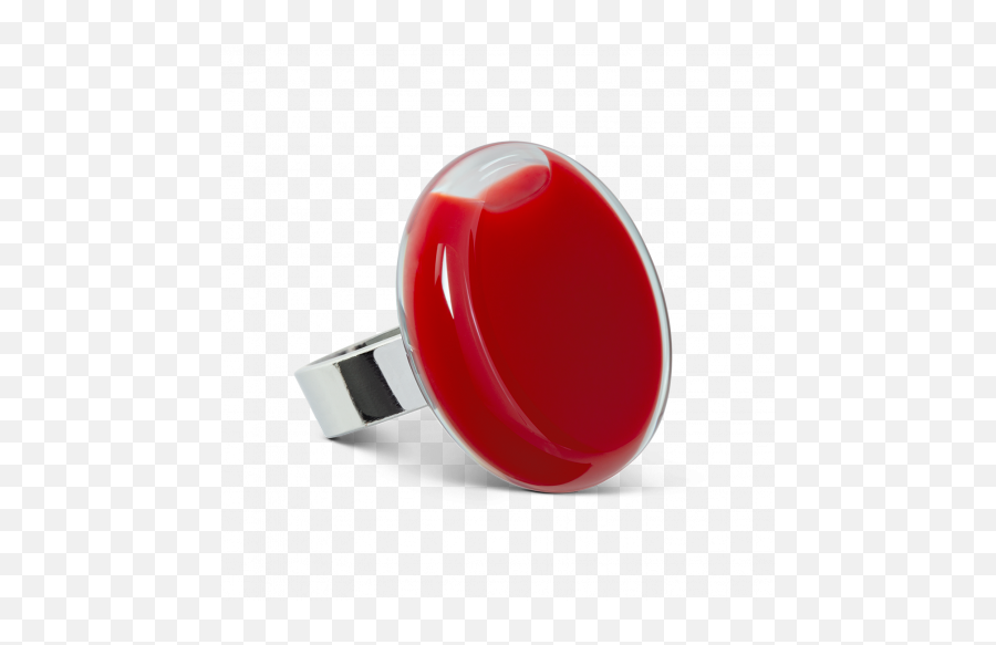 Glass Ring - Platine Medium Milk Dark Red Titanium Ring Png,Red Ring Png