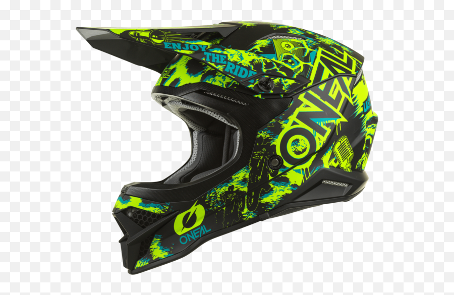 Ou0027neal 3srs Helmet Assault V22 Blackneon Yellow - Oneal 3srs Assault Black Yellow Png,Icon Airmada Helmet Visor