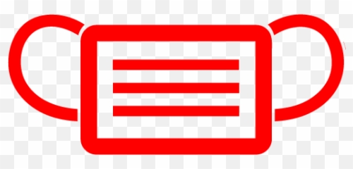 Red Surgical Mask 3 Icon - Face Mask Icon Transparent png