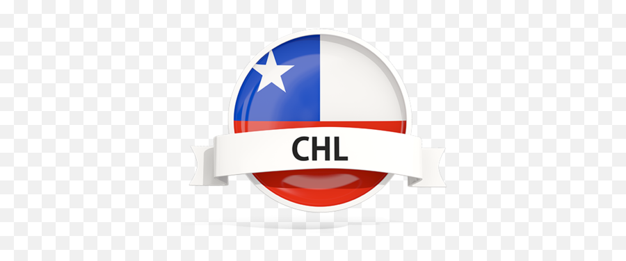 Round Flag With Banner Illustration Of Chile - Language Png,The Icon Of Sin