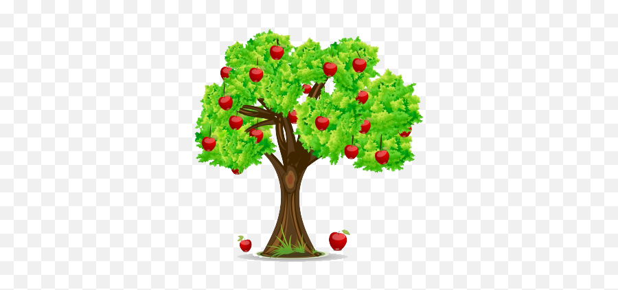 Fruit Tree Clipart Png - Apple Tree With Transparent Background,Free Tree Png