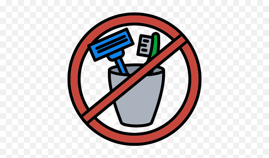 Belongings Brush No Personal Prohibit Shaver Use Icon - Do Not Touch Sign Blue Png,Free To Use Icon