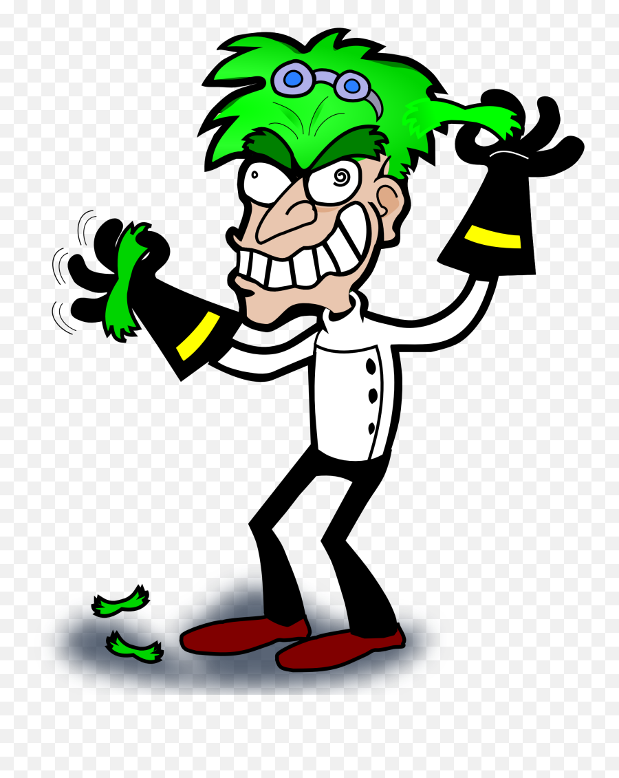 Mad Scientist Png Black And White - Mad Scientist Clipart Png,Scientist Clipart Png