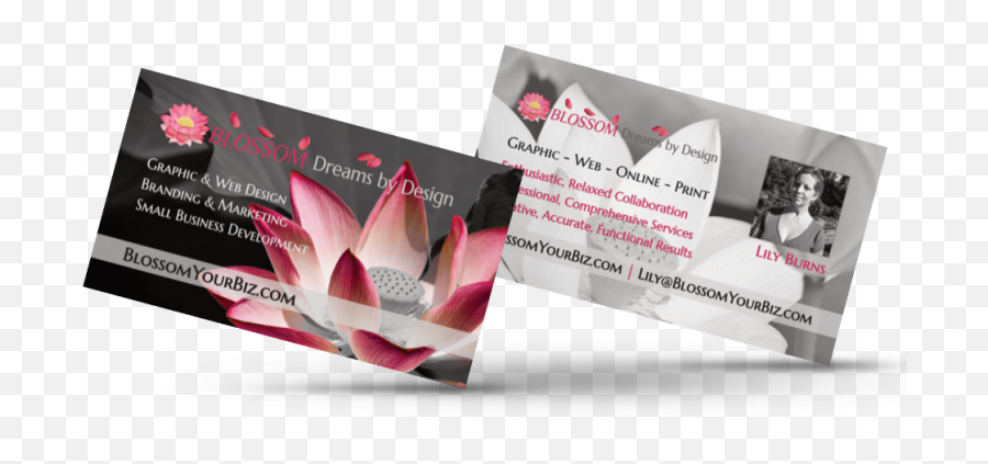 Blossom Business Cards Dreams By Design - Graphic Design Png,Business Cards Png