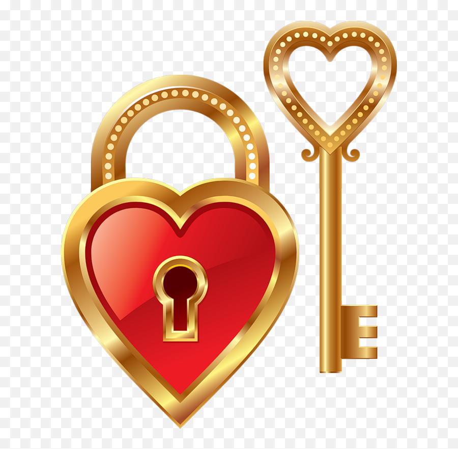 Heart Lock And Key Clipart - Heart Key Png,Key Clipart Png