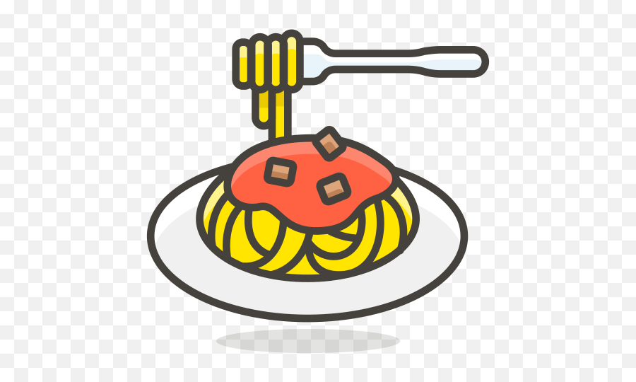 Spaghetti Emoji Icon Of Colored Outline Style - Available In Pasta Icon Png,Spaghetti Png