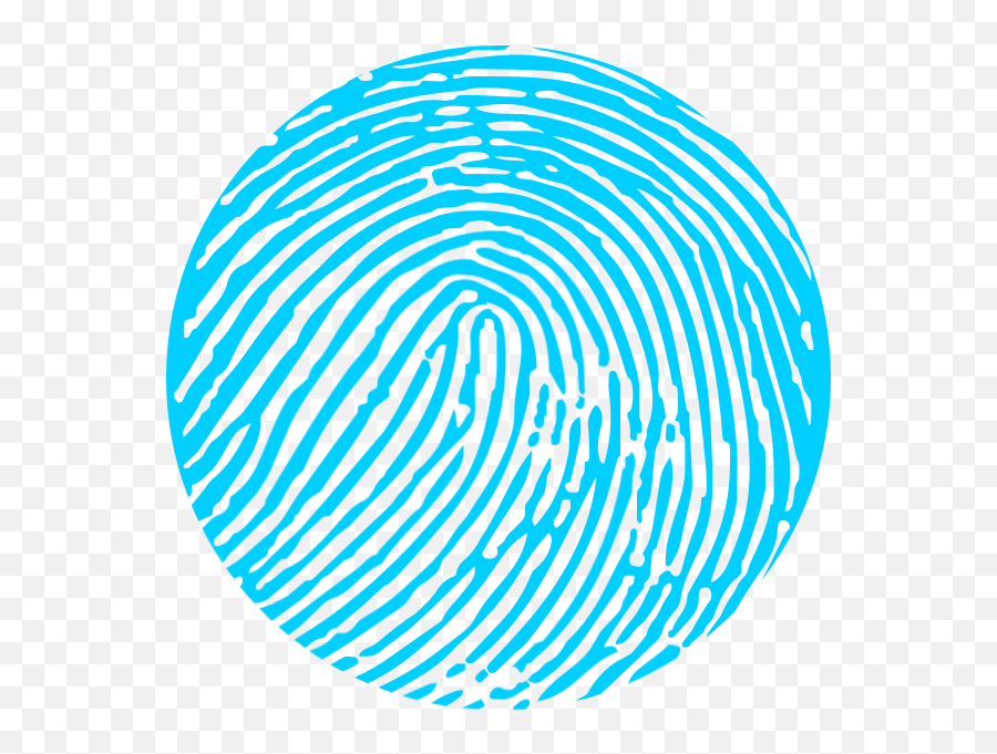 Unique Fingerprint Icon Clip Art And - Blue Fingerprint Icon Png,Thumbprint Png