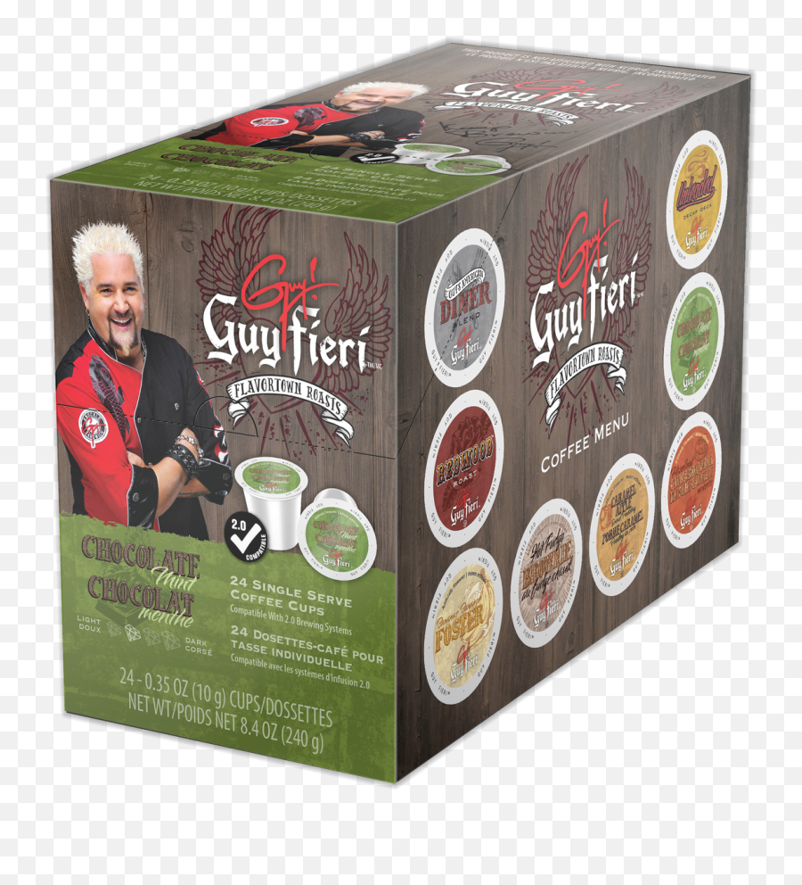 Guy Fieri Chocolate Mint Coffee Keurig - Compatible Guy Fieri K Cups Png,Guy Fieri Png