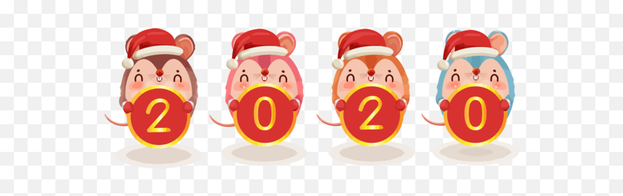 New Years 2020 Emoticon Cartoon Smile For Happy Year - Cartoon Png,Happy New Year Transparent Background