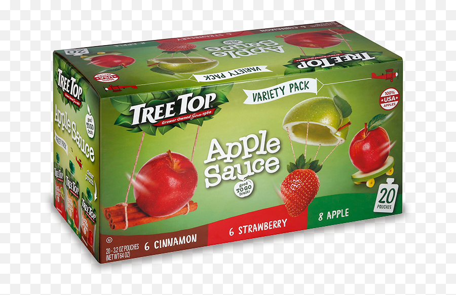 Tree Top Cinnamon Strawberry U0026 Apple Variety Pack - Kissel Png,Tree Top Png