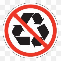 Non - Recyclable Logo LogoDix Recycle Symbol Crossed Out png