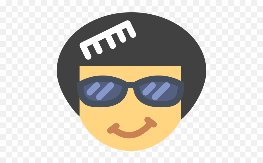 Afro Glasses Hair Interface Face Emoticon Brush Icon - Icon Whatsapp No Profile Picture Afro Png,Glasses Emoji Png