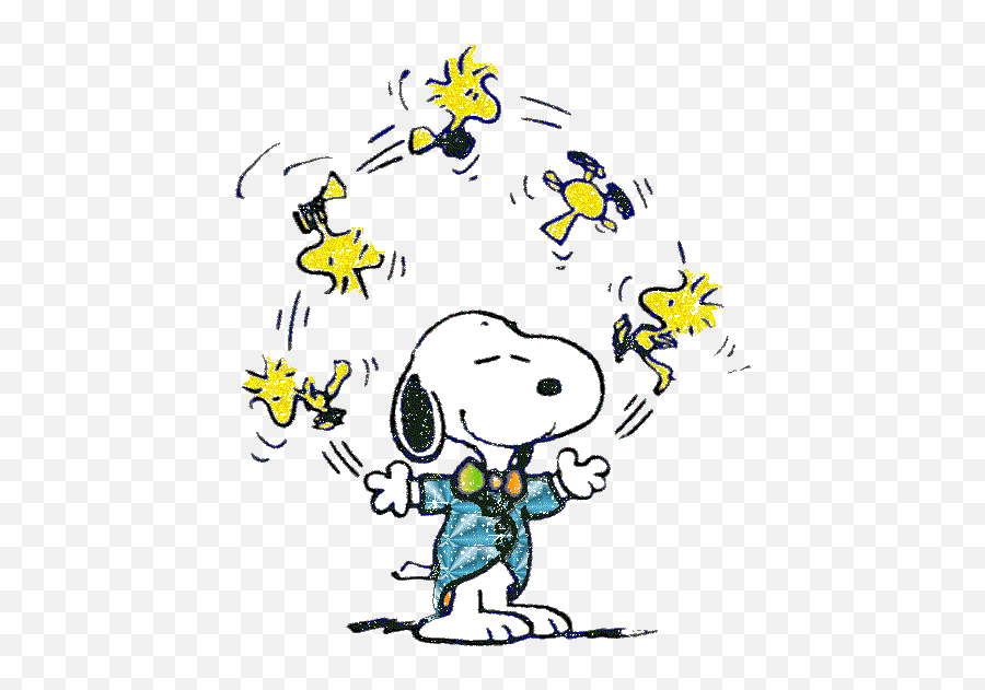 Juggling Woodstock Peanuts Snoopy Pinterest Baby - Happy Birthday With A Juggler Png,Snoopy Transparent